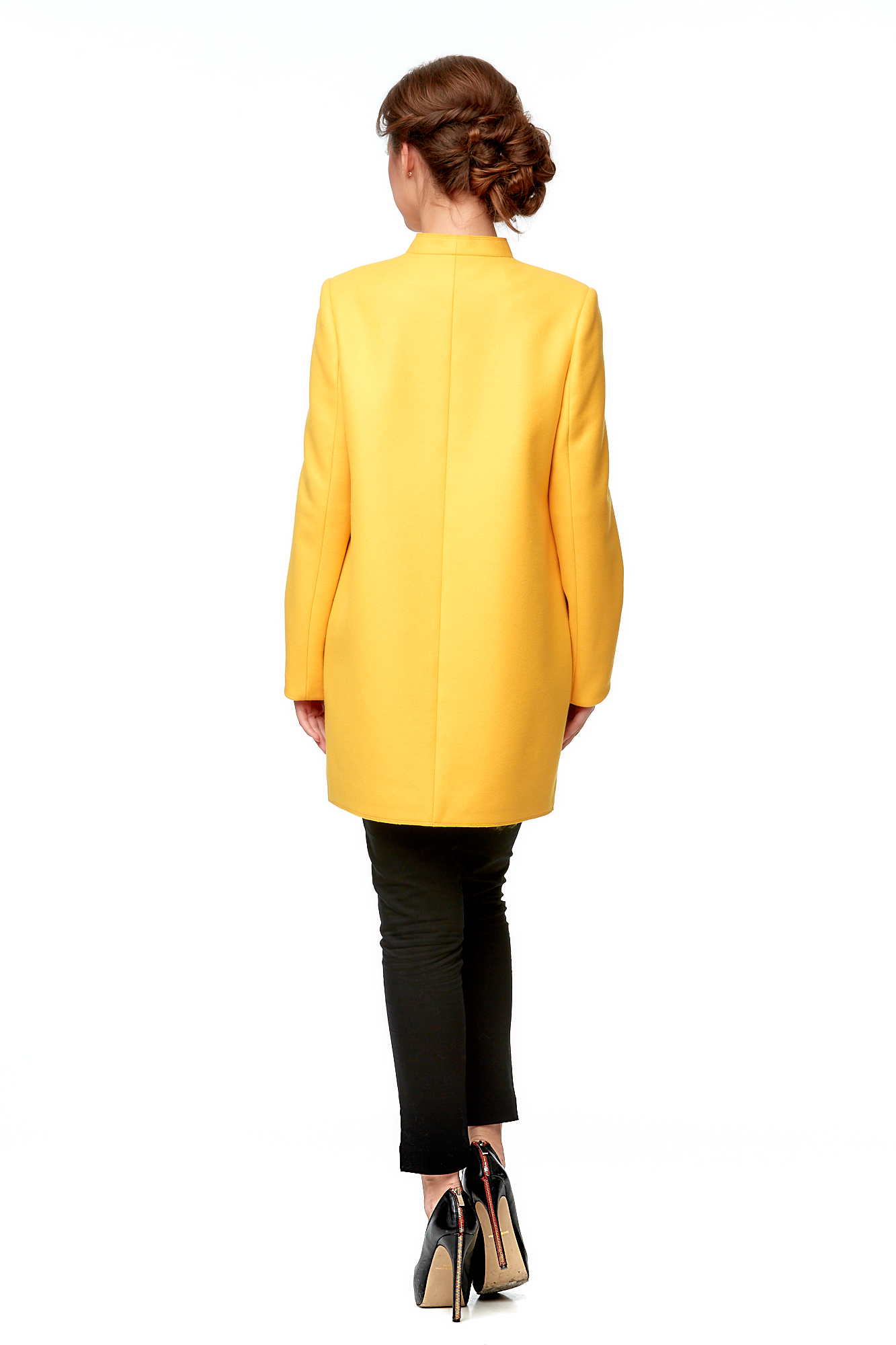 Женское пальто из текстиля с воротником 8002055-3