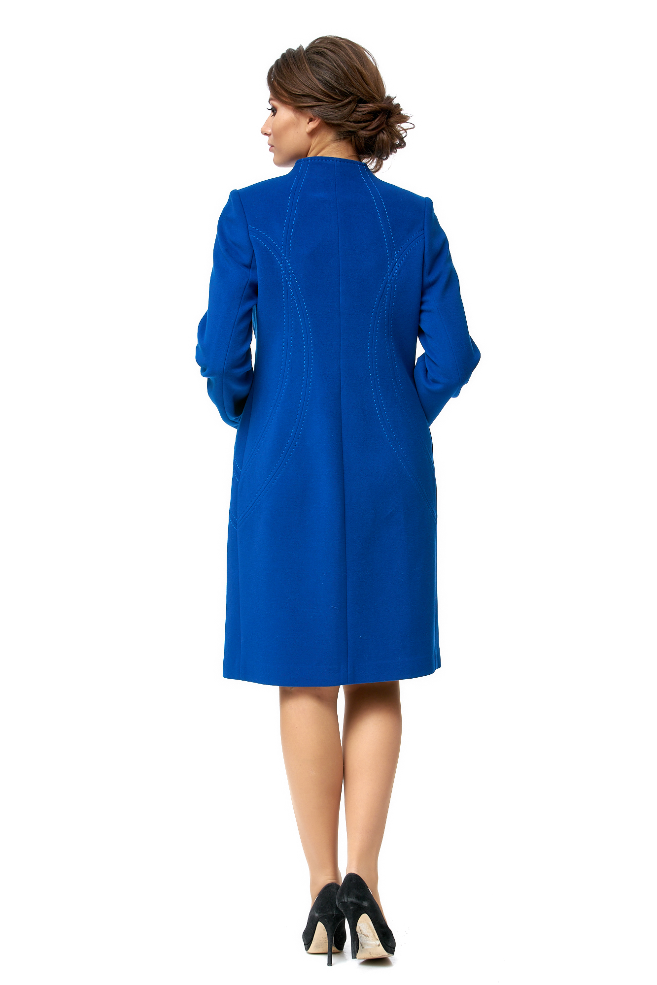 Женское пальто из текстиля с воротником 8002604-3