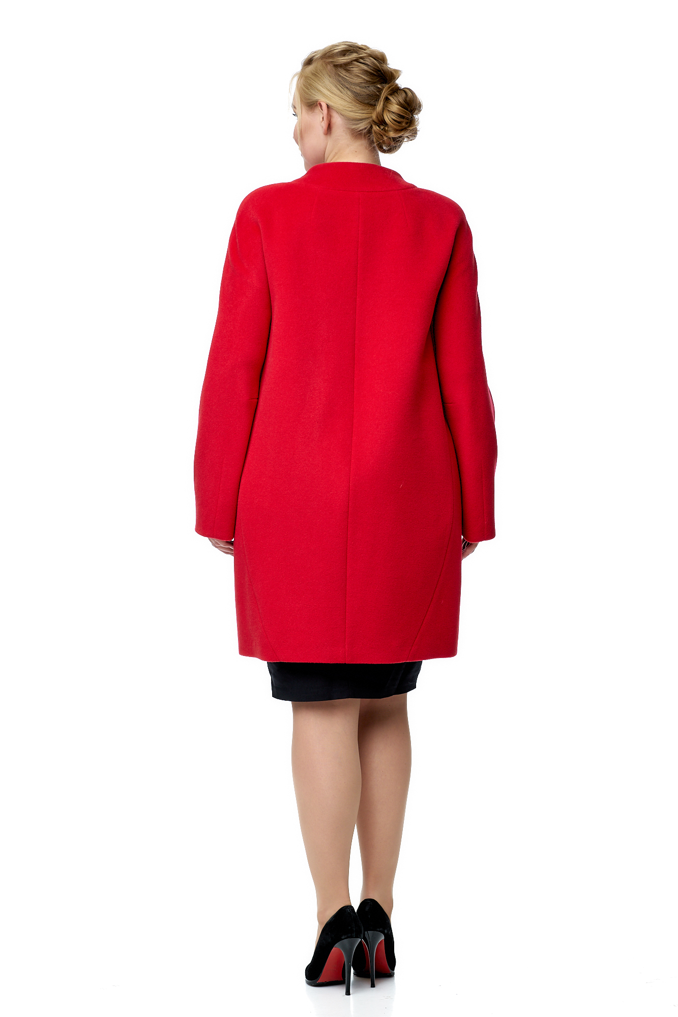 Женское пальто из текстиля без воротника 8002922-2