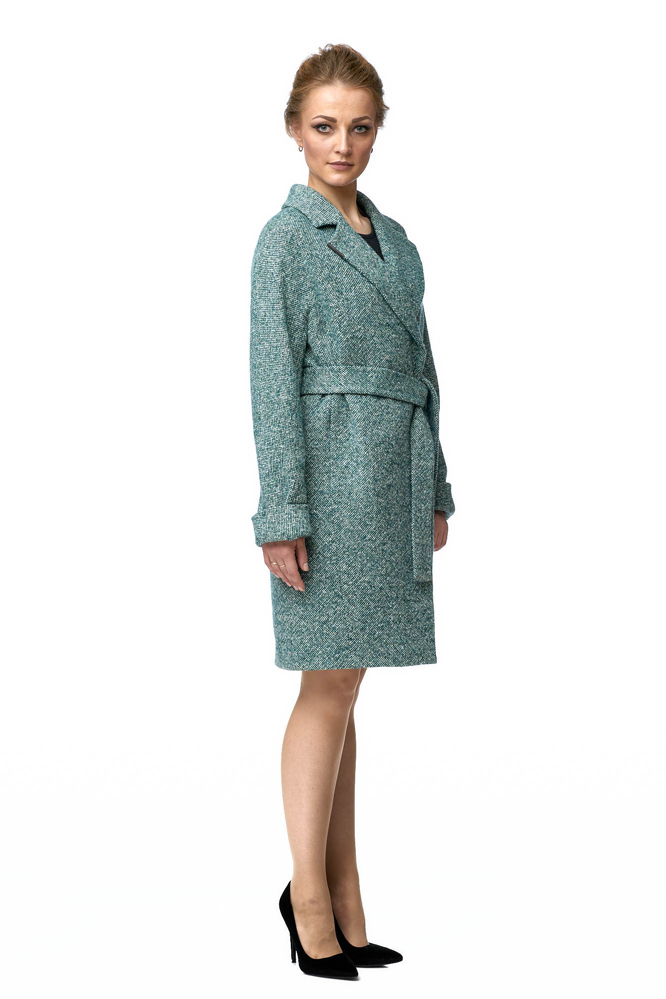 Женское пальто из текстиля с воротником 8003263-3