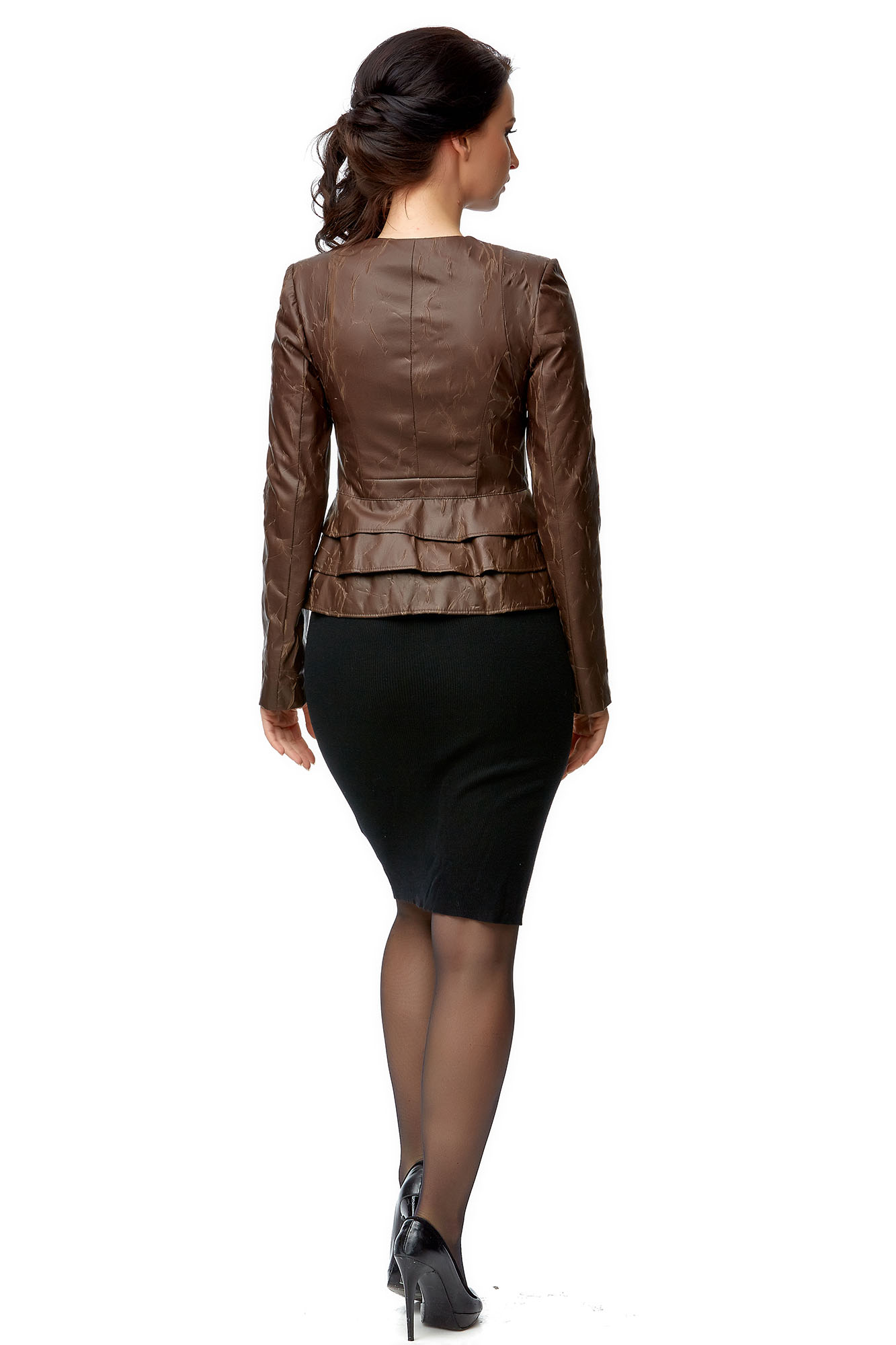 Куртка женская из текстиля без воротника 8008090-4