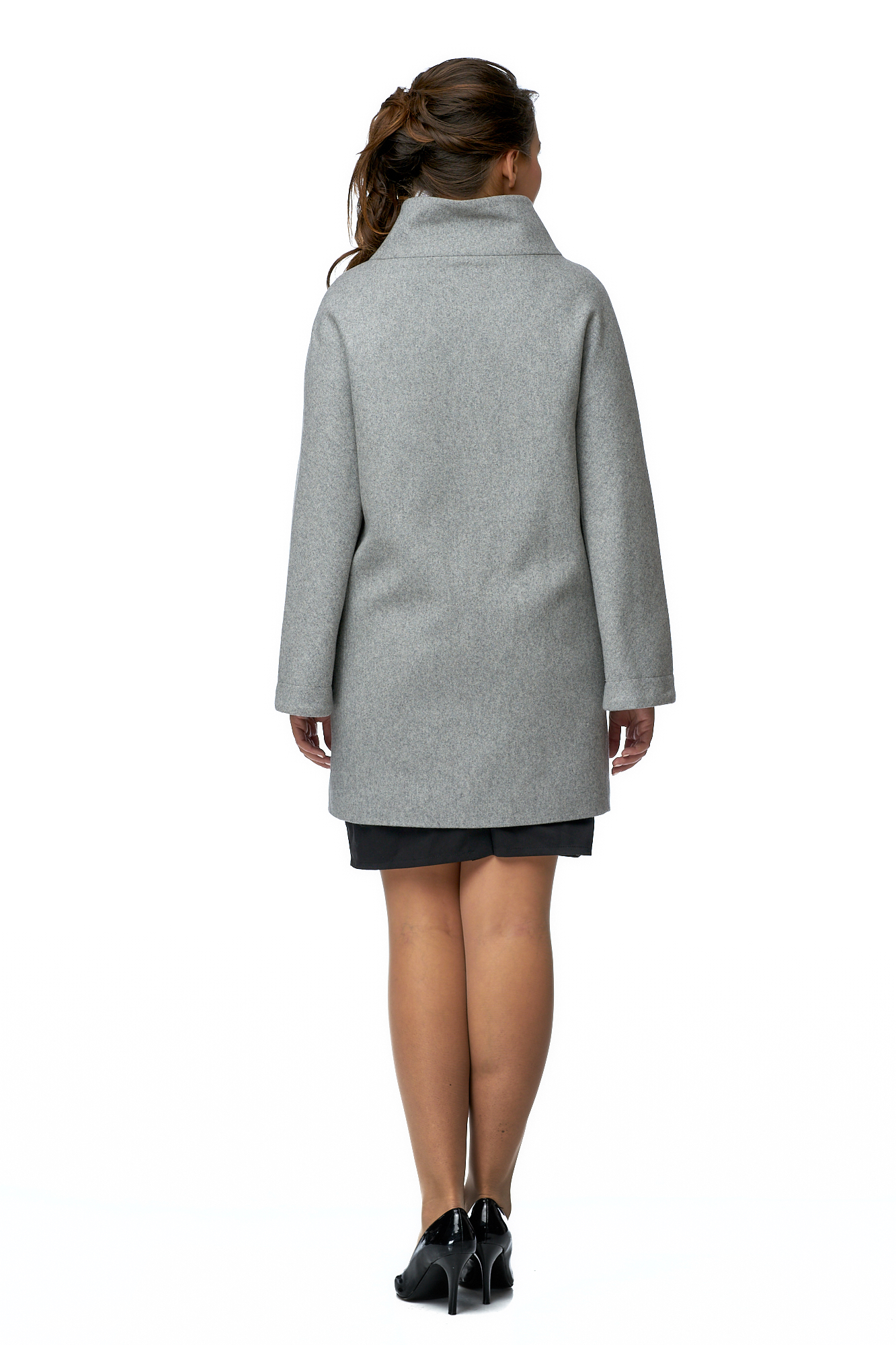 Женское пальто из текстиля с воротником 8009904-3