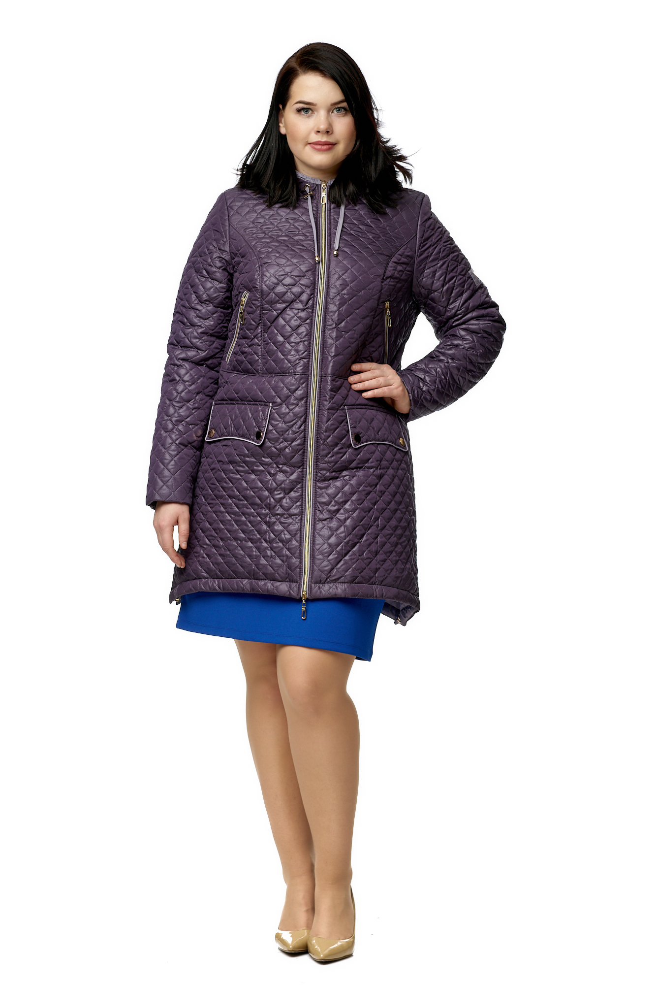 Куртка женская из текстиля с капюшоном 8010122-2