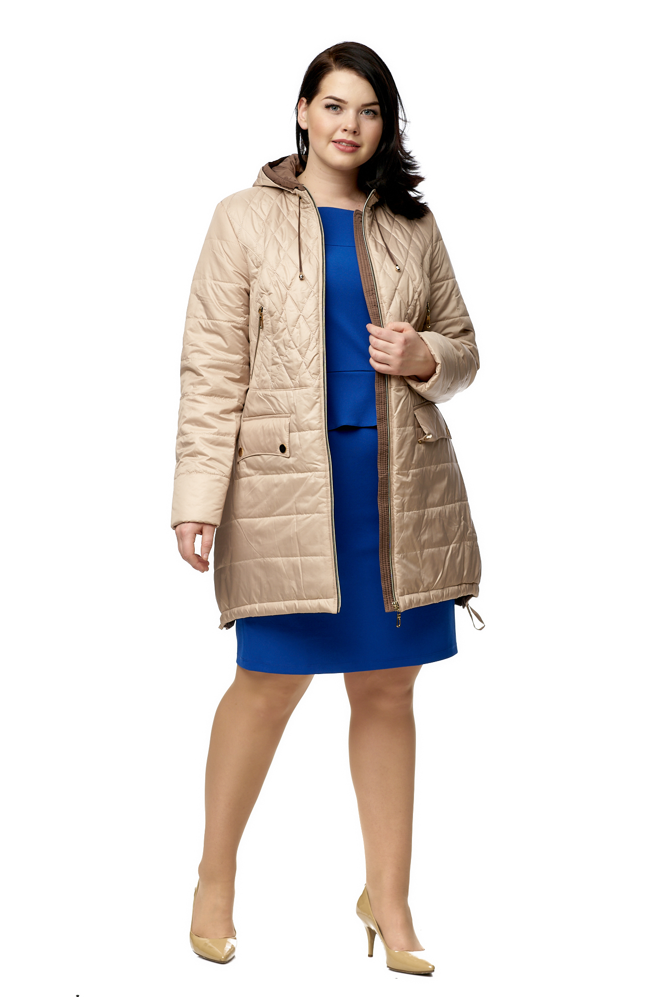 Куртка женская из текстиля с капюшоном 8010130-2
