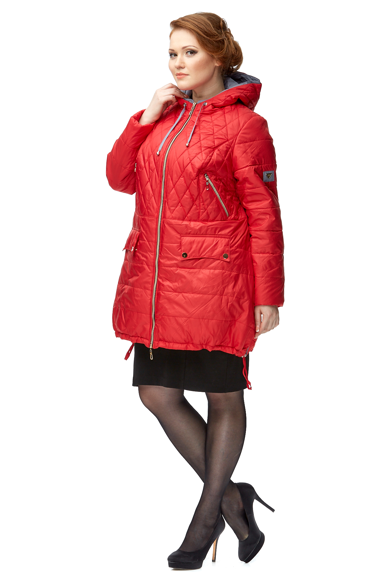Куртка женская из текстиля с капюшоном 8010134-2
