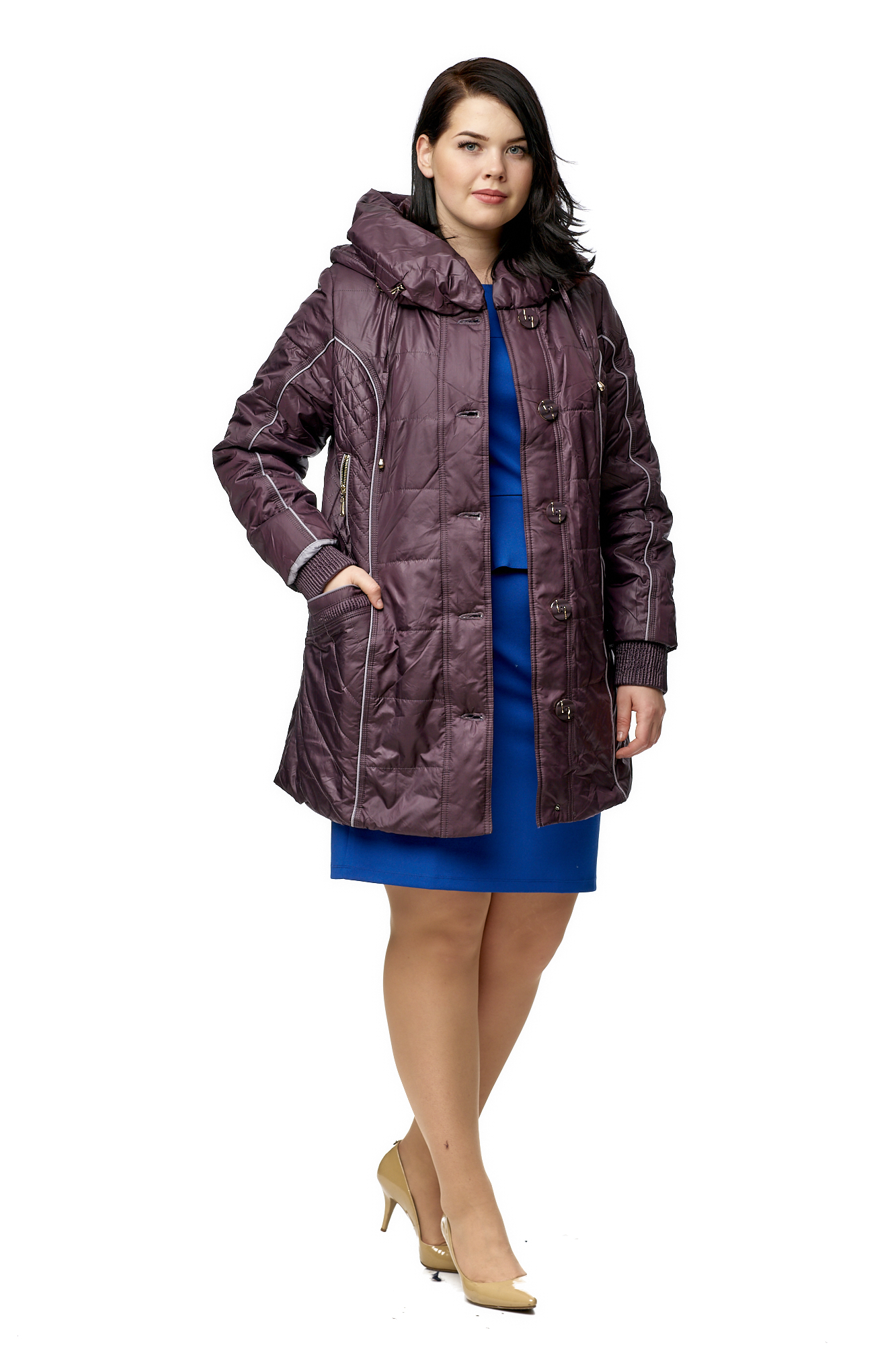 Куртка женская из текстиля с капюшоном 8010415-2